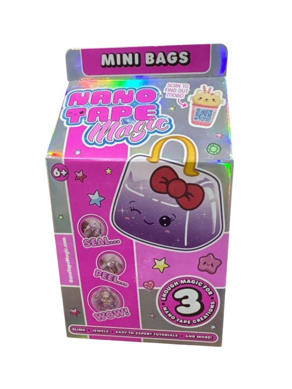 Nano Tape Magic Mini Bags Craft Kit With Slime Jewels and Beads For Kids Aged 6+
